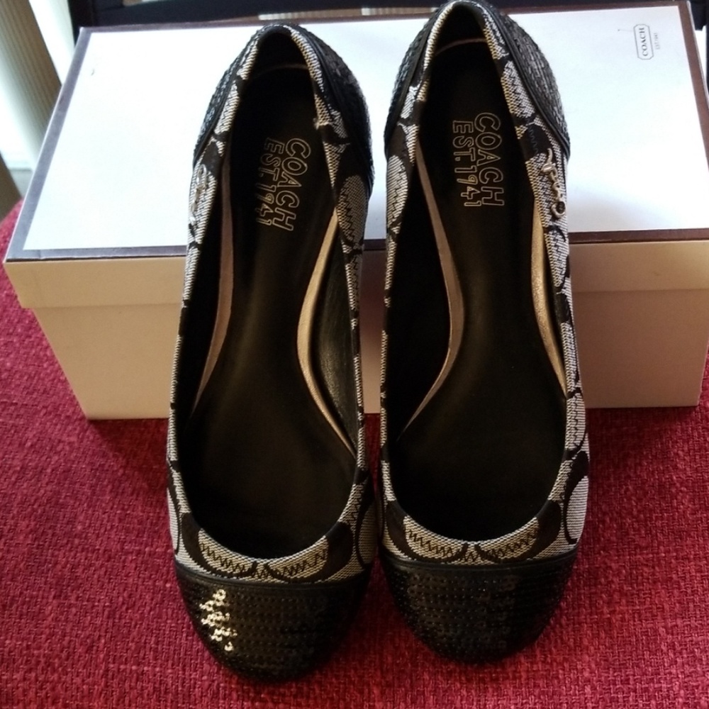Coach sequined flats